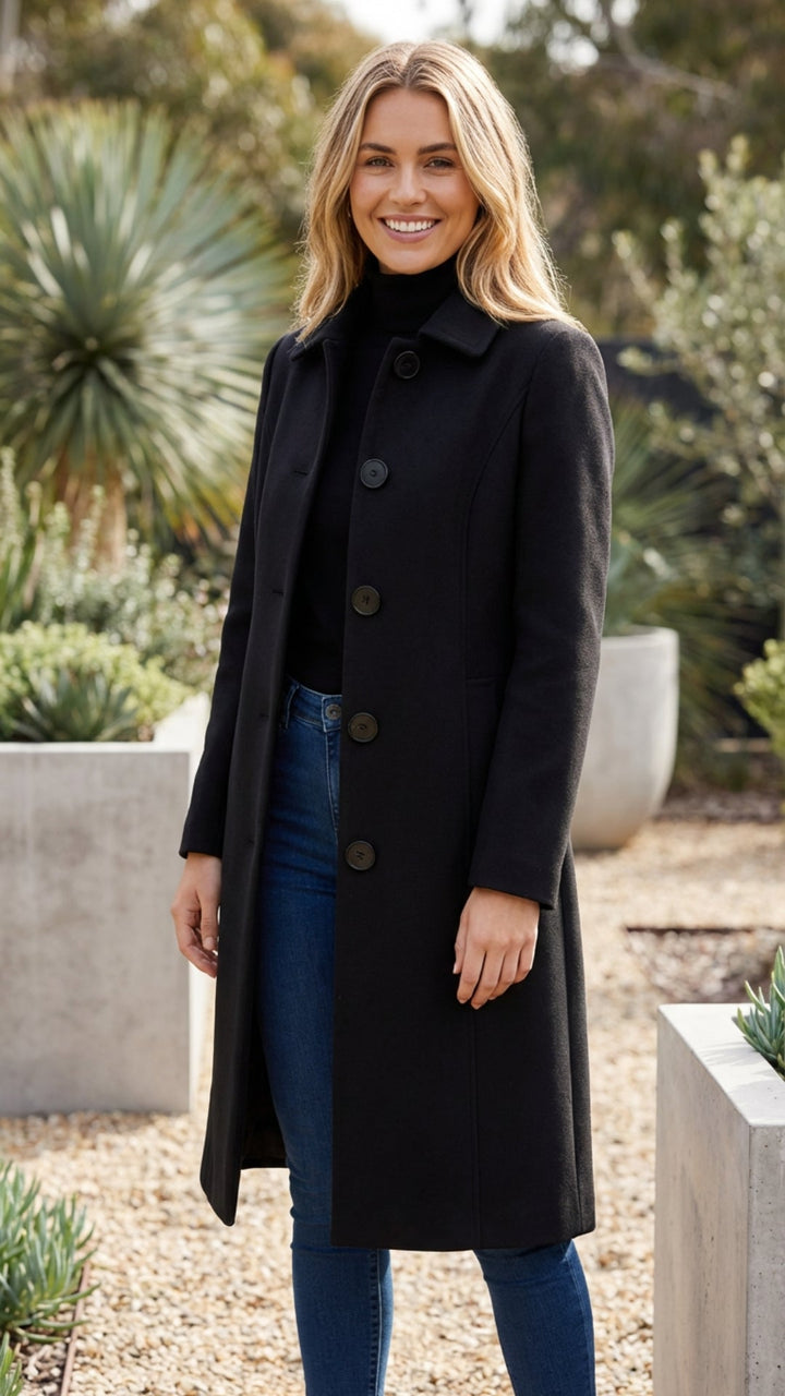 Women's Single Breasted Long Trench Coat - Timeless Layer