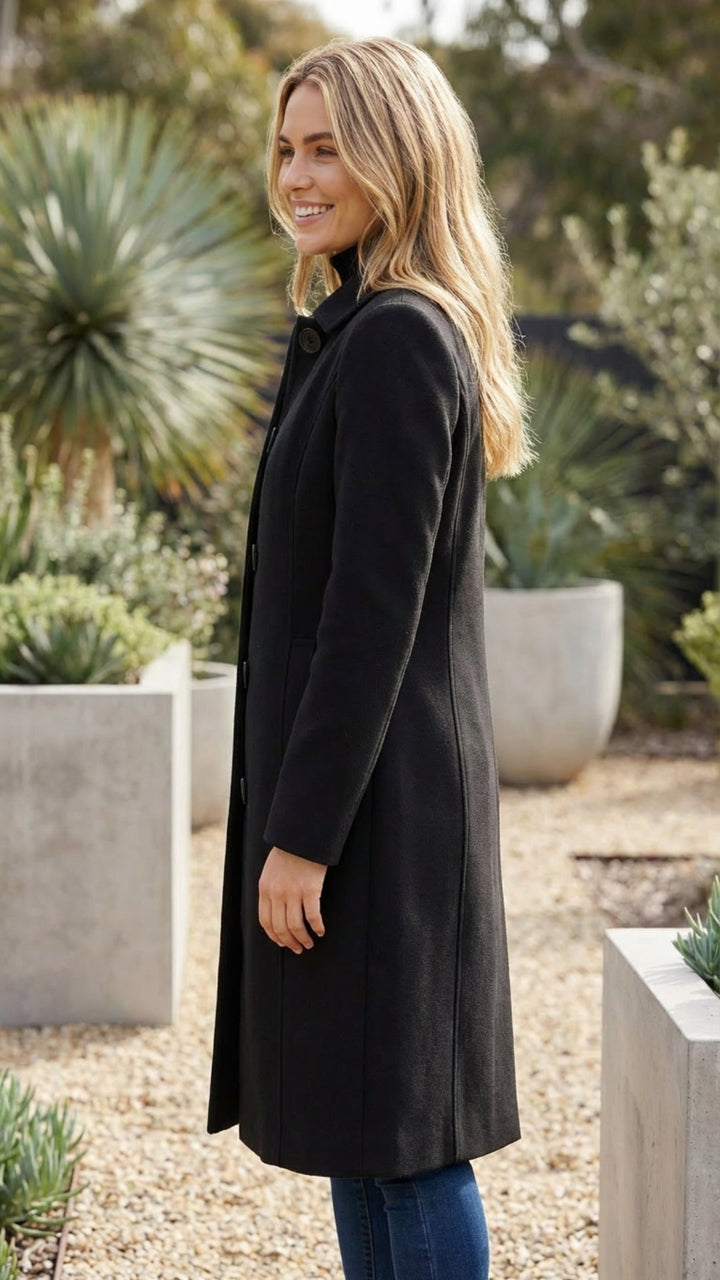 Women's Single Breasted Long Trench Coat - Timeless Layer