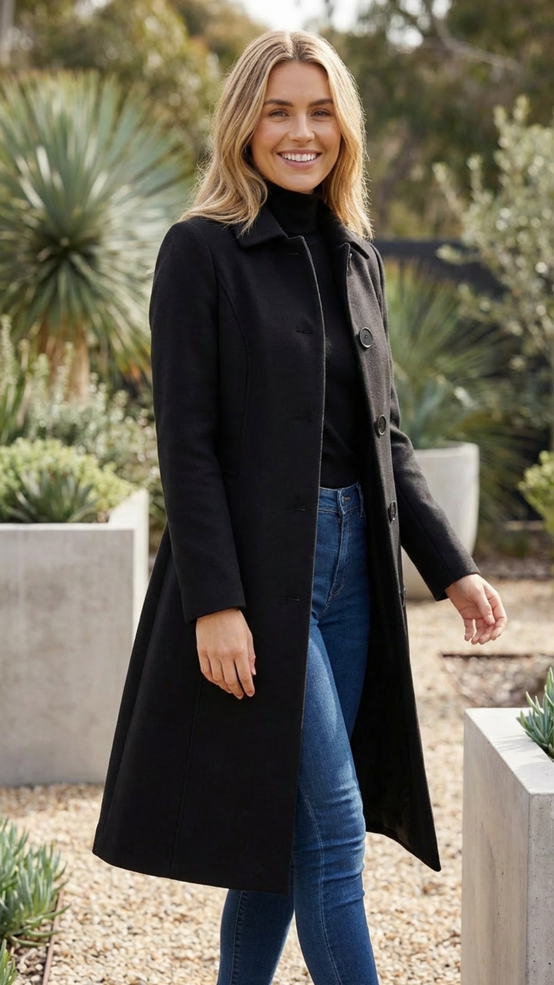 Women's Single Breasted Long Trench Coat - Timeless Layer