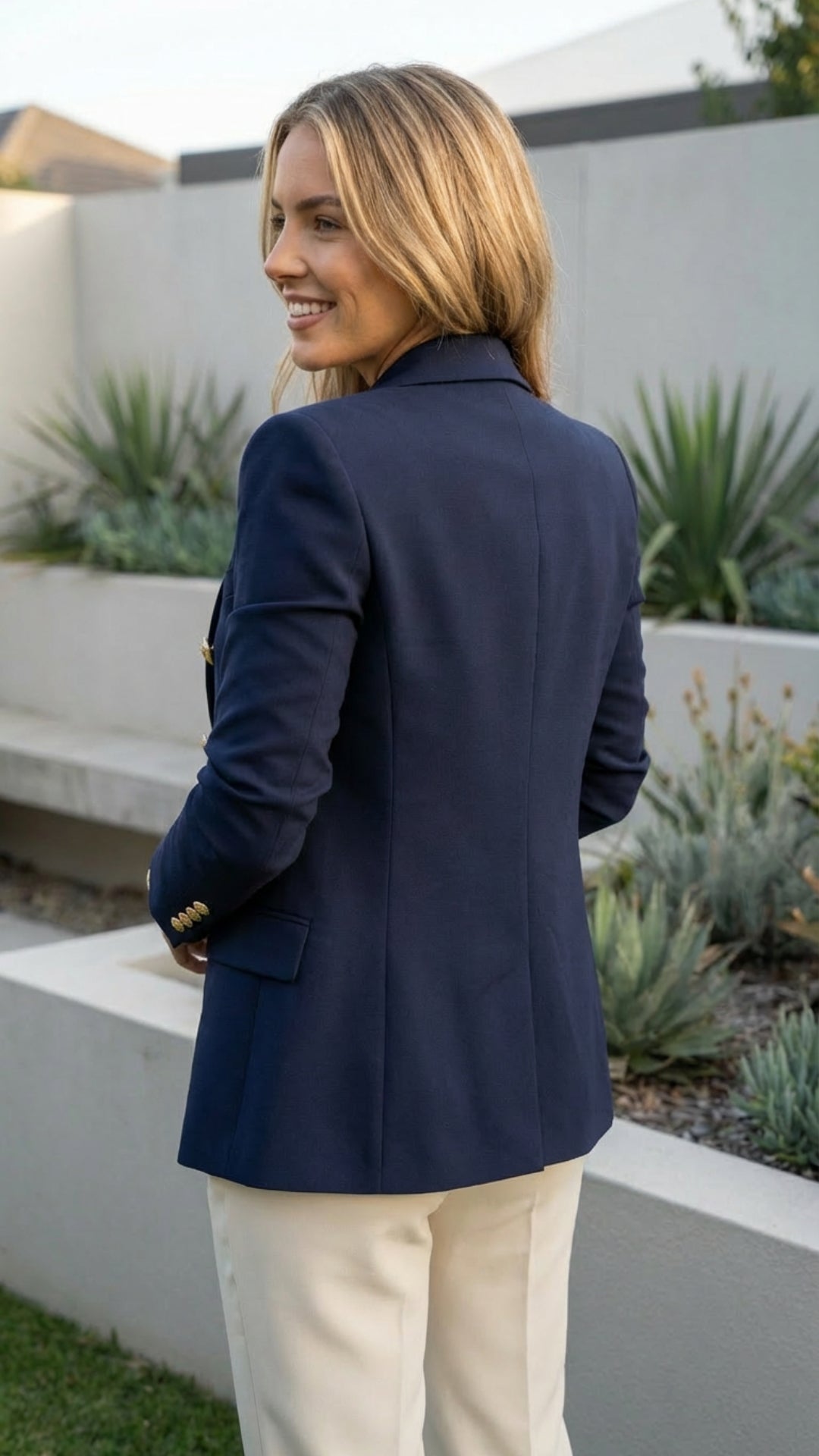 Women's Tailored Double Breasted Blazer - Professional & Polished