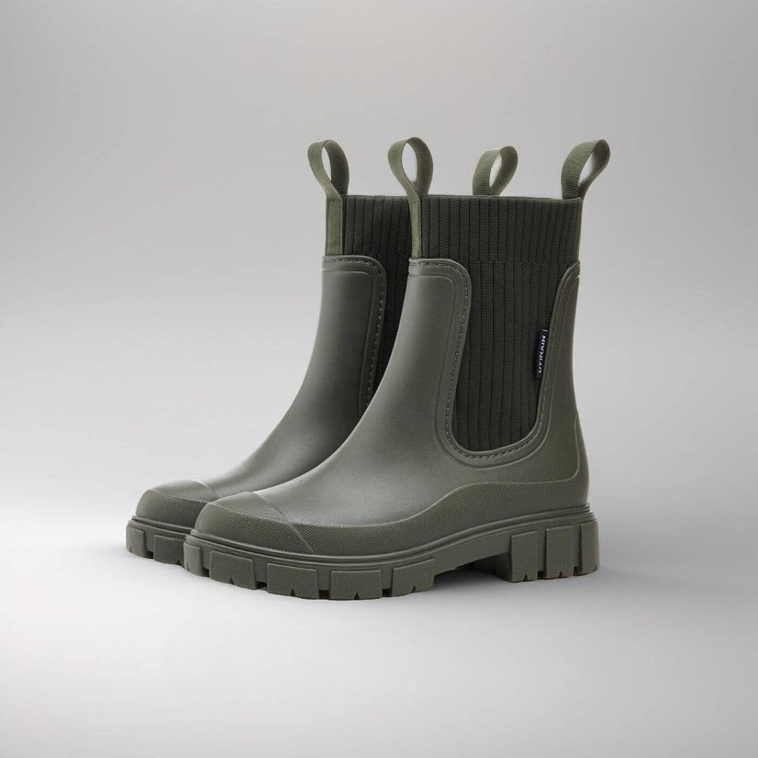Women's Chunky Knit Rain Boot - Waterproof & Fashion-Forward