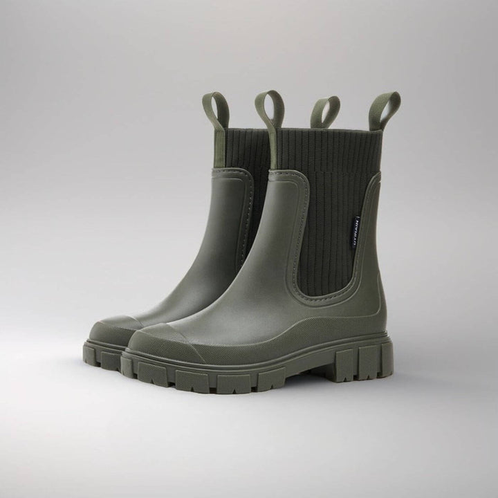 Women's Chunky Knit Rain Boot - Waterproof & Fashion-Forward