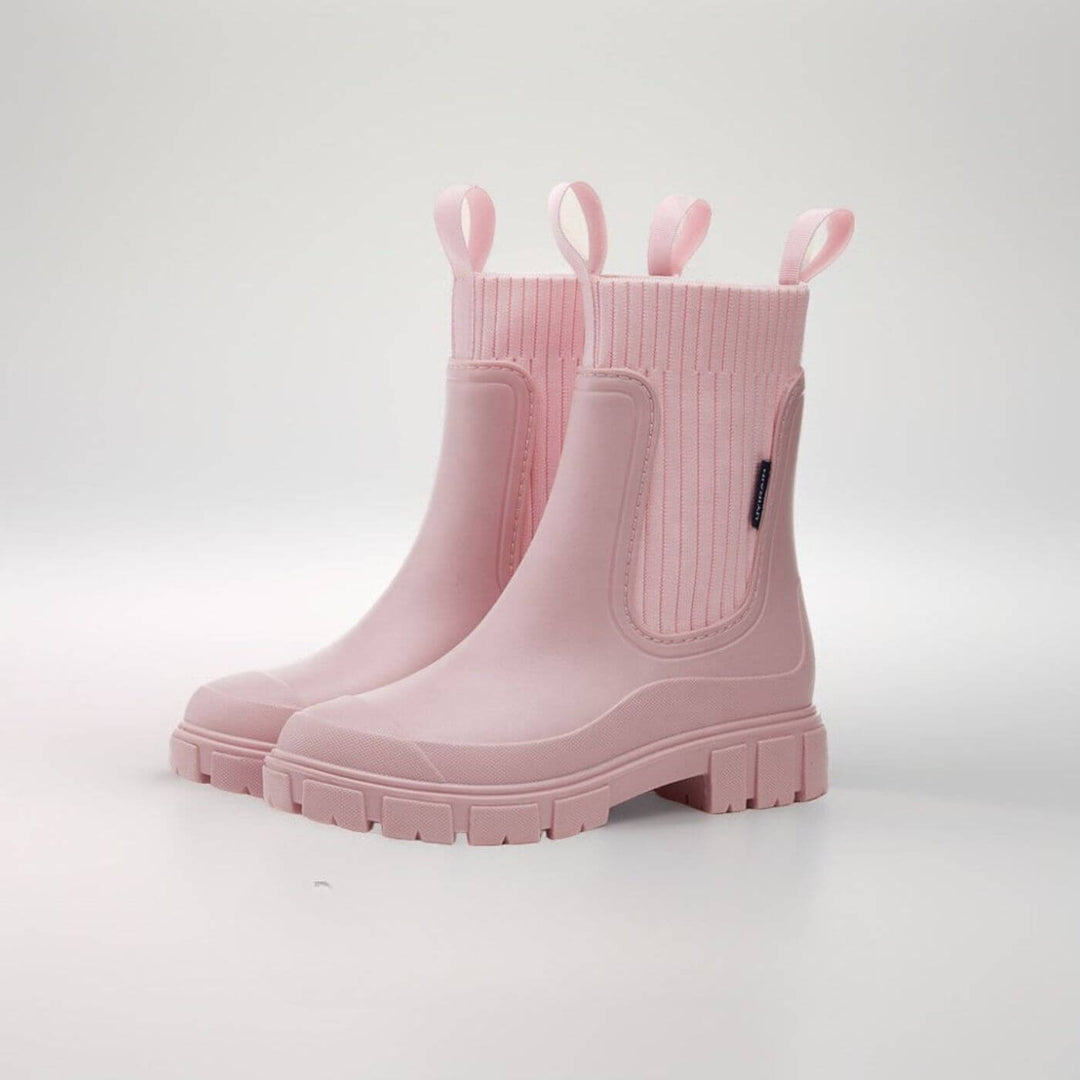 Women's Chunky Knit Rain Boot - Waterproof & Fashion-Forward