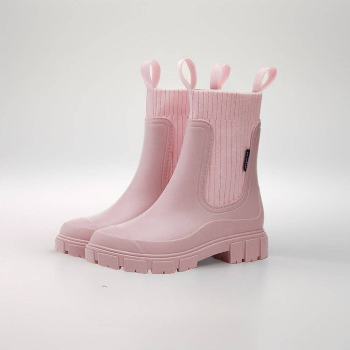 Women's Chunky Knit Rain Boot - Waterproof & Fashion-Forward