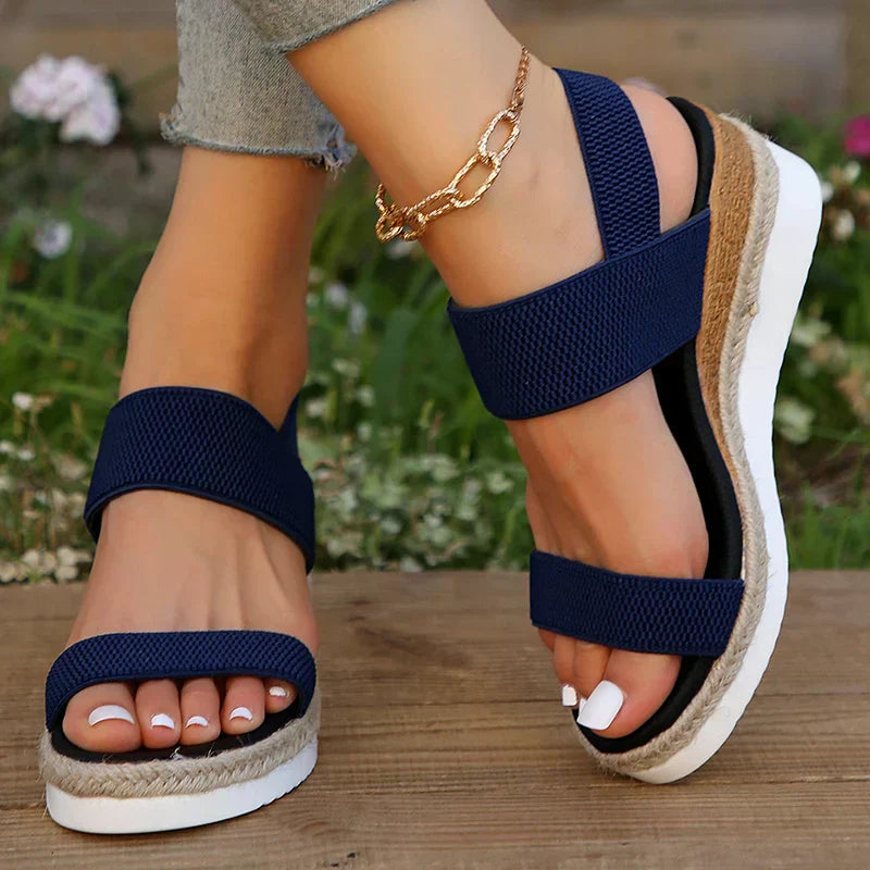 Women's Woven Platform Sandals - All Day Comfort and Style