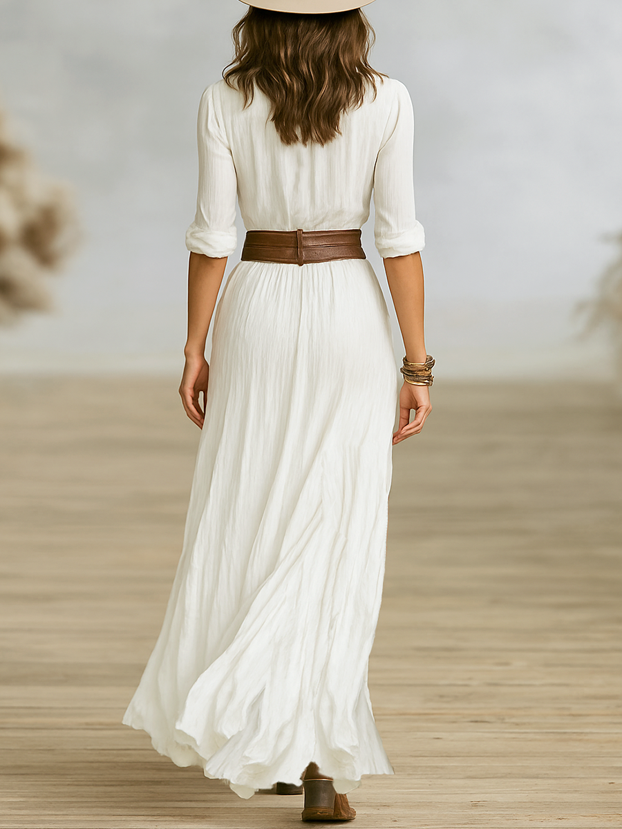 Women's Classic Elegant Airy Dress - Effortless Everyday Style