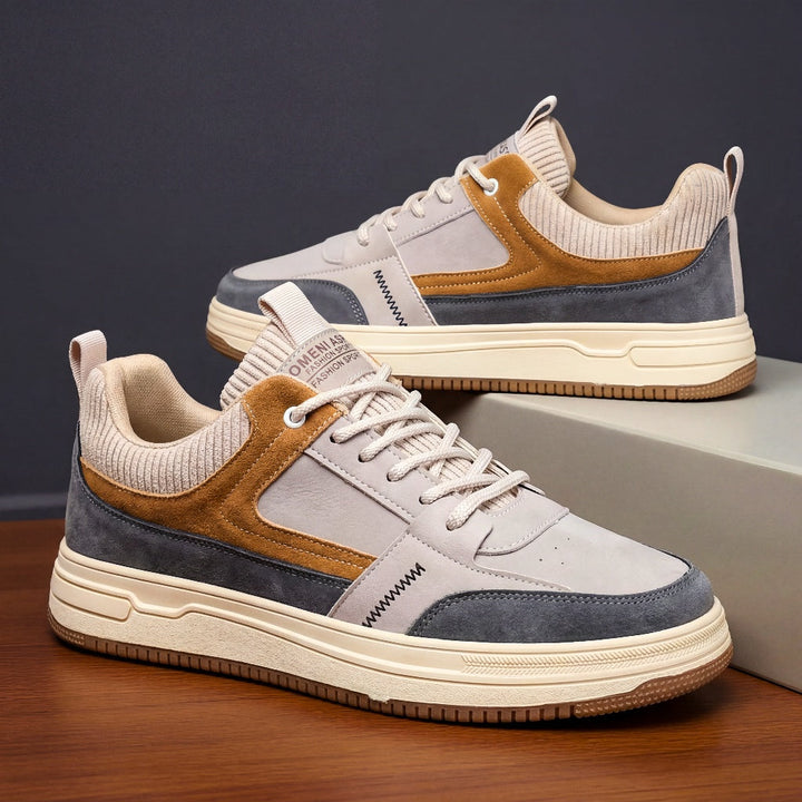 Men's Suede Sneakers – Retro Leather Trainers, Cushioned