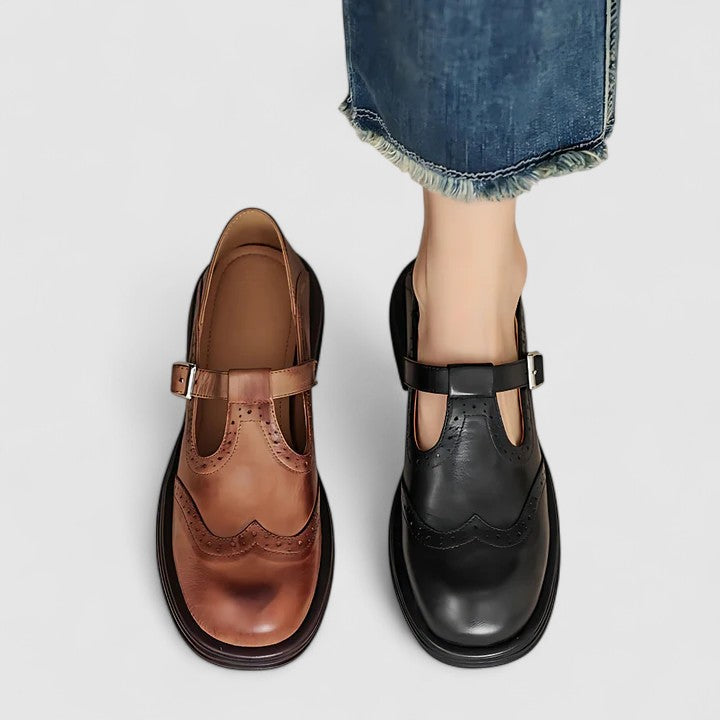 Women's Classic Buckle Brogues - Timeless Office Style