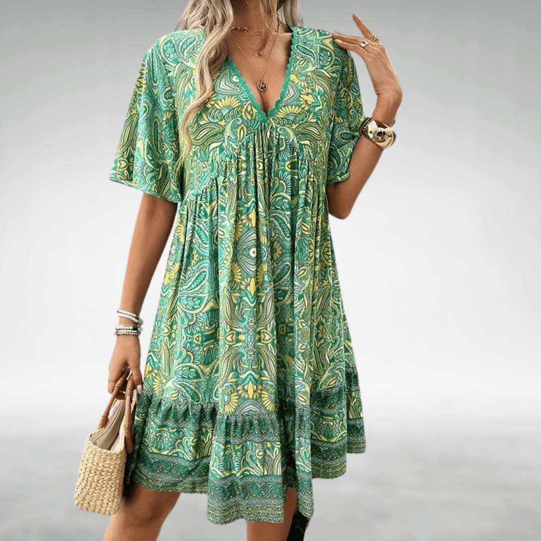 Women's Boho Swing Dress - Effortless Summer Style