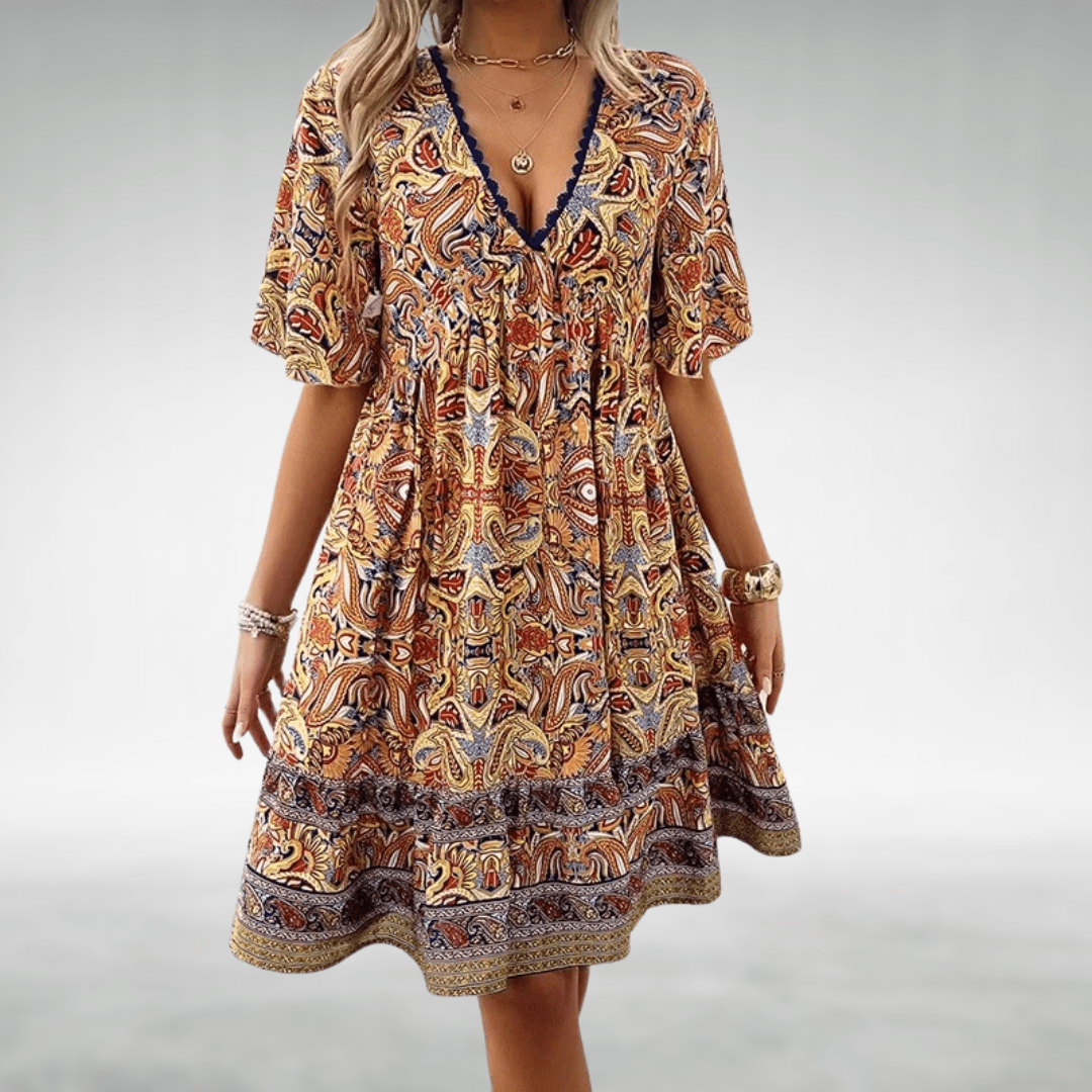Women's Boho Swing Dress - Effortless Summer Style