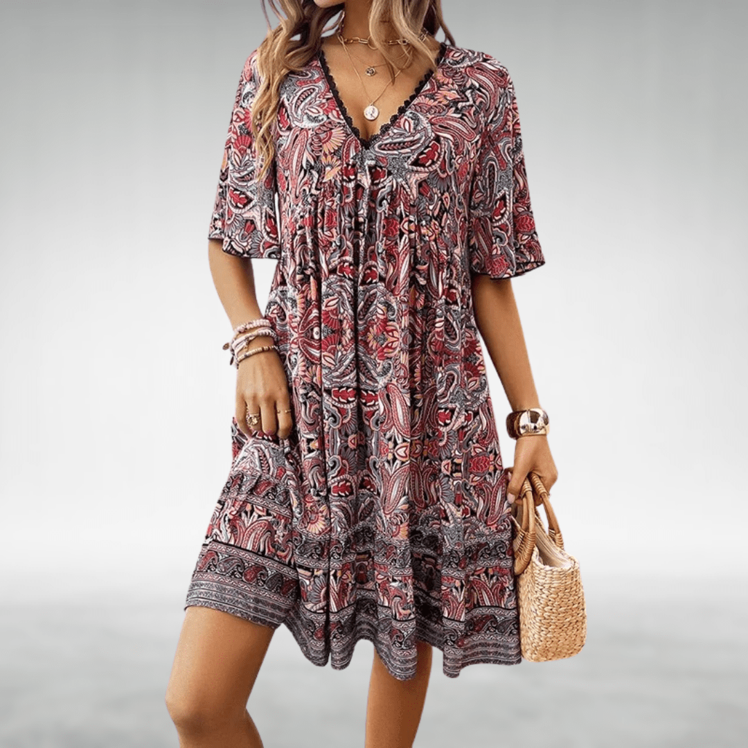Women's Boho Swing Dress - Effortless Summer Style