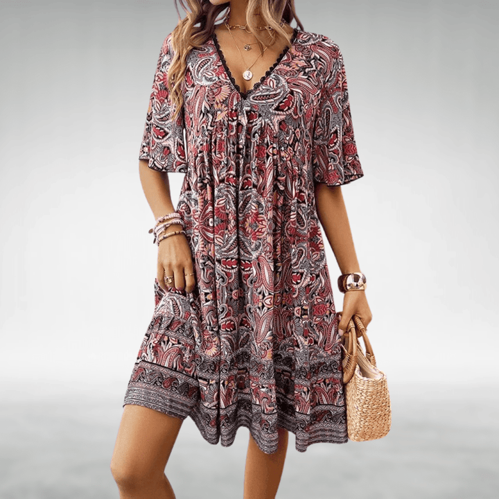 Women's Boho Swing Dress - Effortless Summer Style