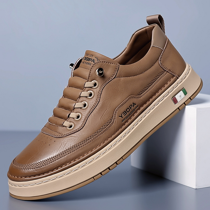 Men's Leather Trainers – Cushioned Everyday Sneakers