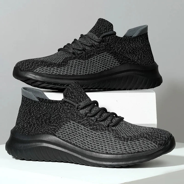 Men's Knit Mesh Trainers – Cushioned Everyday Walking Shoes