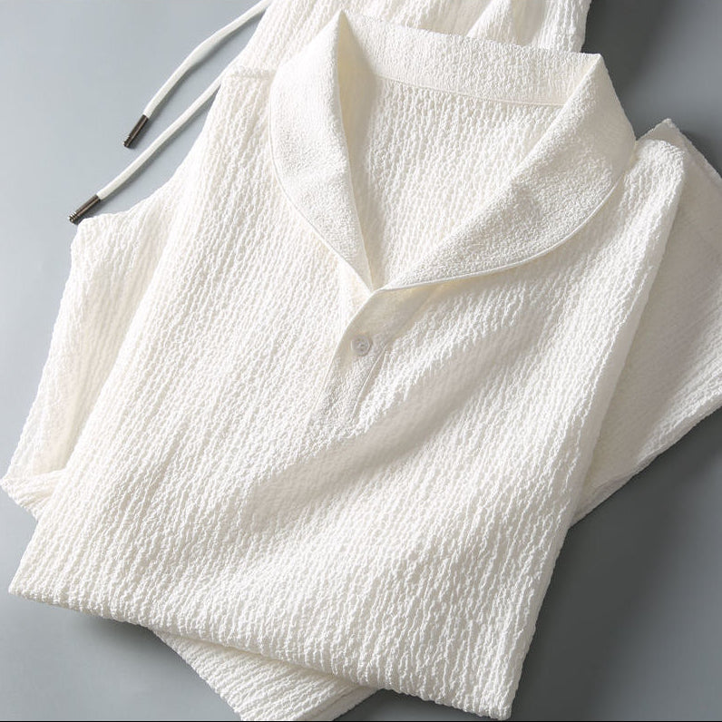Men's Linen Set – Short-Sleeve Shirt & Trousers Summer Co-ord