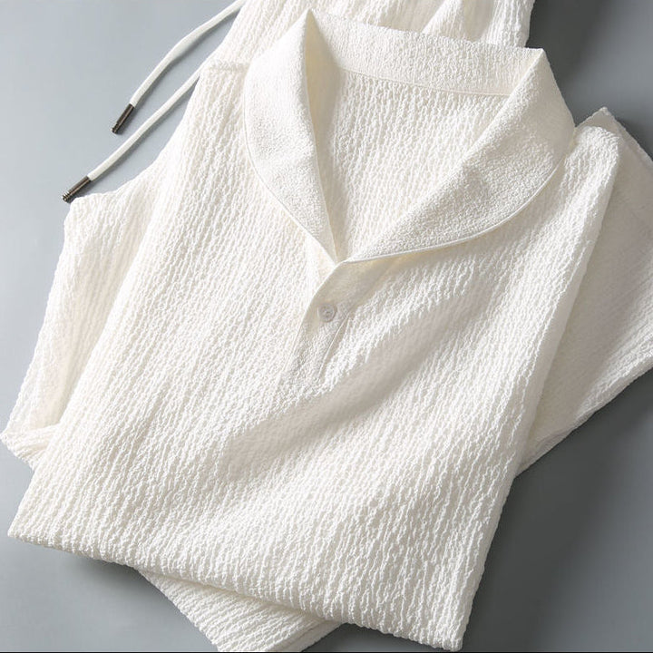 Men's Linen Set – Short-Sleeve Shirt & Trousers Summer Co-ord