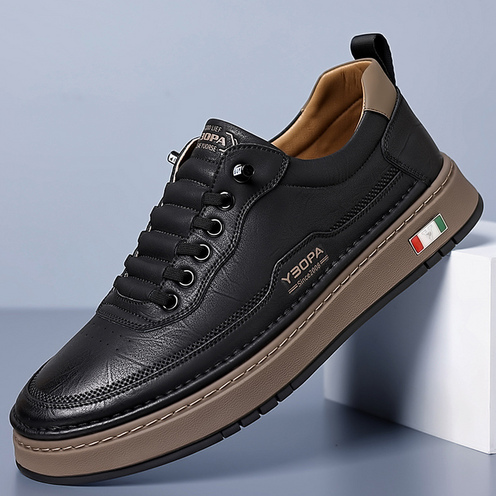 Men's Leather Trainers – Cushioned Everyday Sneakers