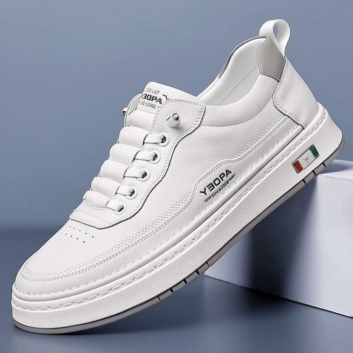 Men's Leather Trainers – Cushioned Everyday Sneakers