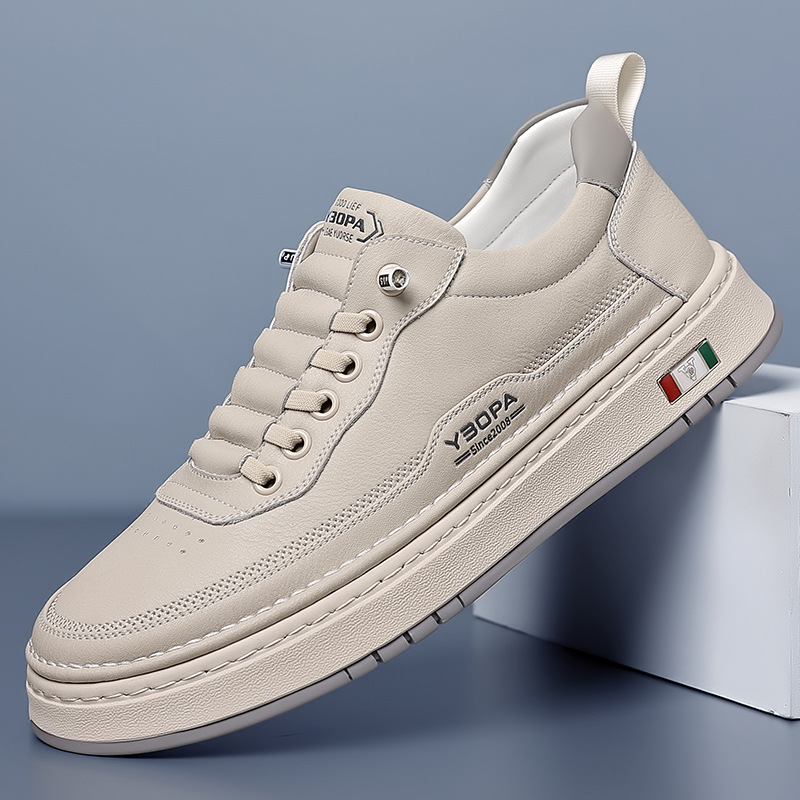 Men's Leather Trainers – Cushioned Everyday Sneakers