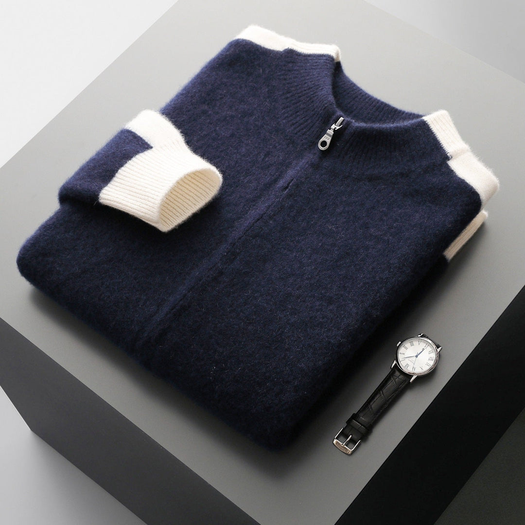 Men's Merino Wool Half-Zip Jumper – Lightweight Knit Sweater