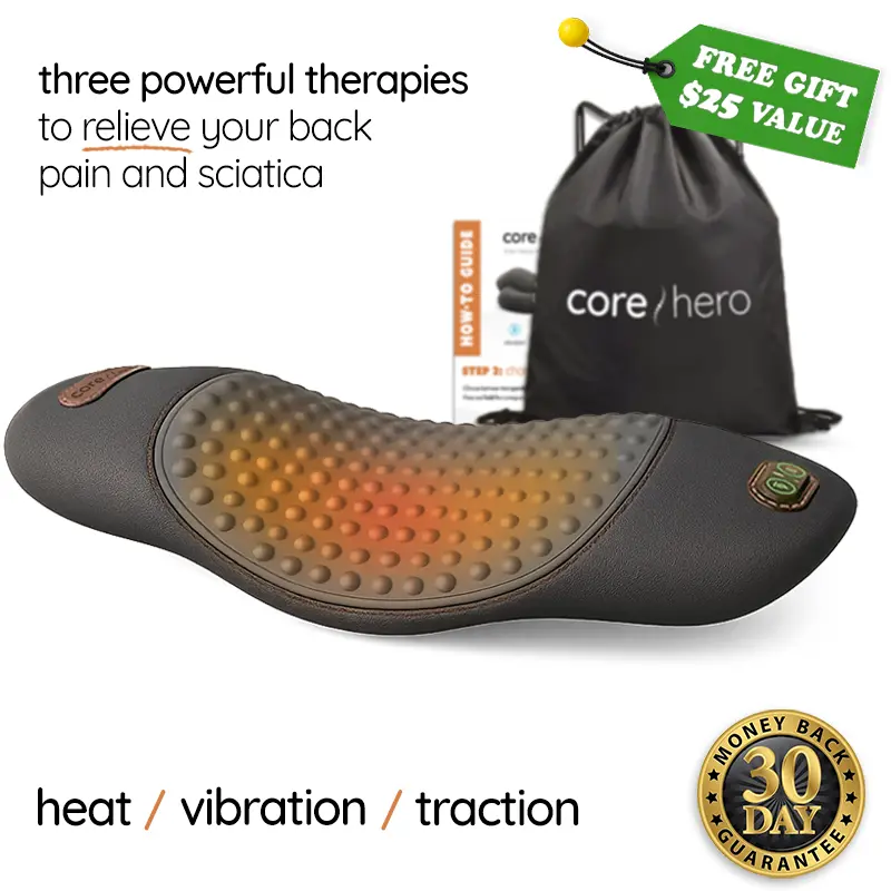 Core Hero® Heated Lumbar Massage Pillow