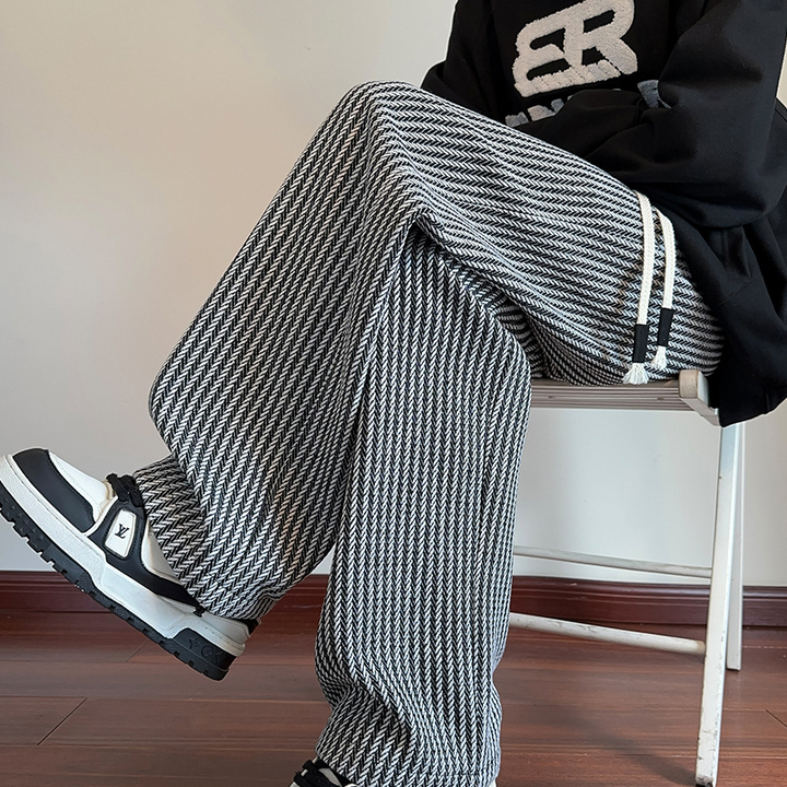Women's Herringbone Relaxed Sweatpants - Everyday Comfort