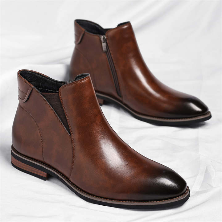 Men's Leather Chelsea Boots – Smart-Casual Slip-On Boots