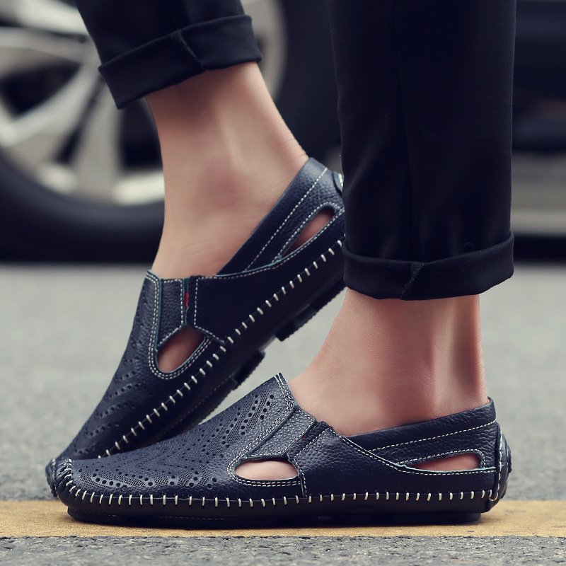 Riva Perforated Leather Sandals