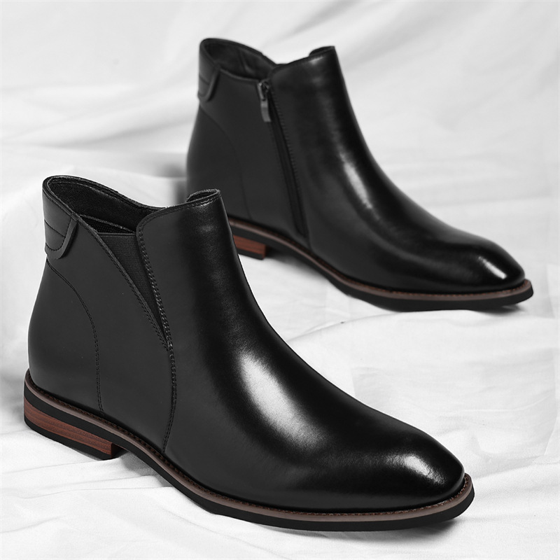 Men's Leather Chelsea Boots – Smart-Casual Slip-On Boots