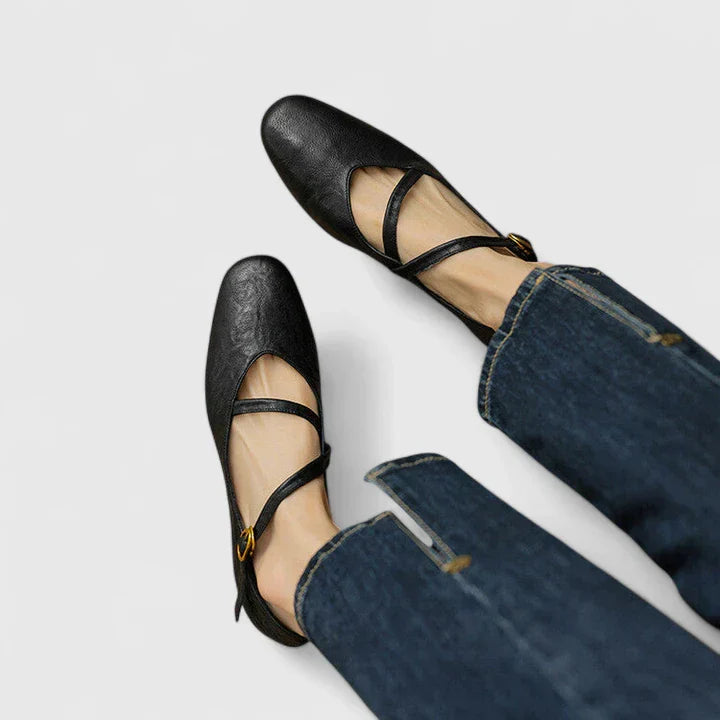 Women's Strap Ballet Flats - Everyday Elegance for All Occasions