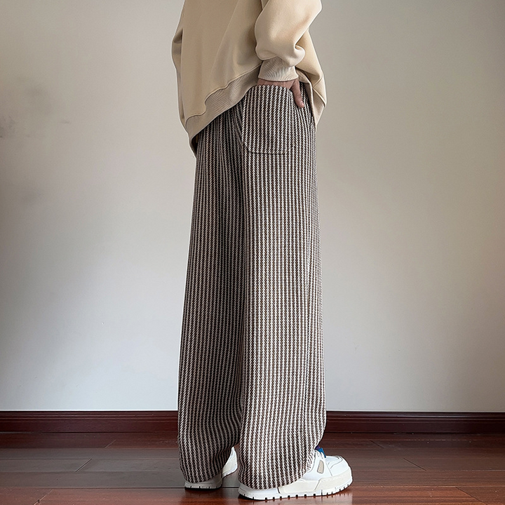 Women's Herringbone Relaxed Sweatpants - Everyday Comfort