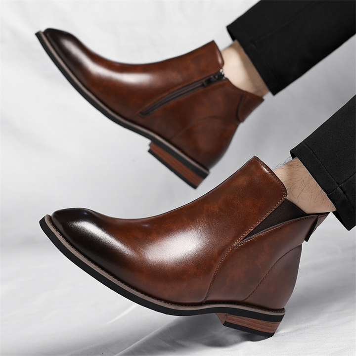 Men's Leather Chelsea Boots – Smart-Casual Slip-On Boots