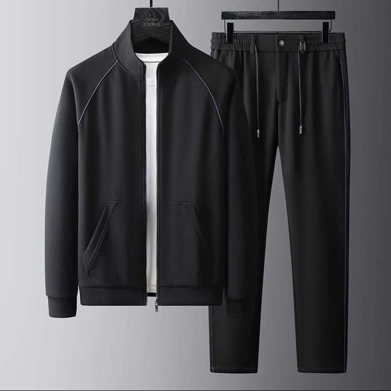 Men's Tailored Tracksuit Set – Full-Zip Jacket & Trousers