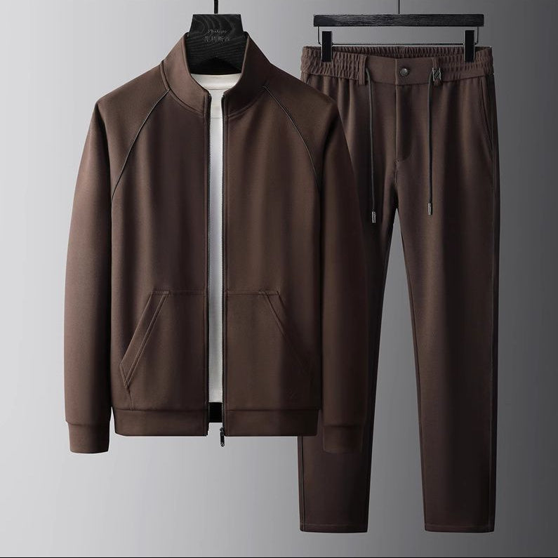 Men's Tailored Tracksuit Set – Full-Zip Jacket & Trousers