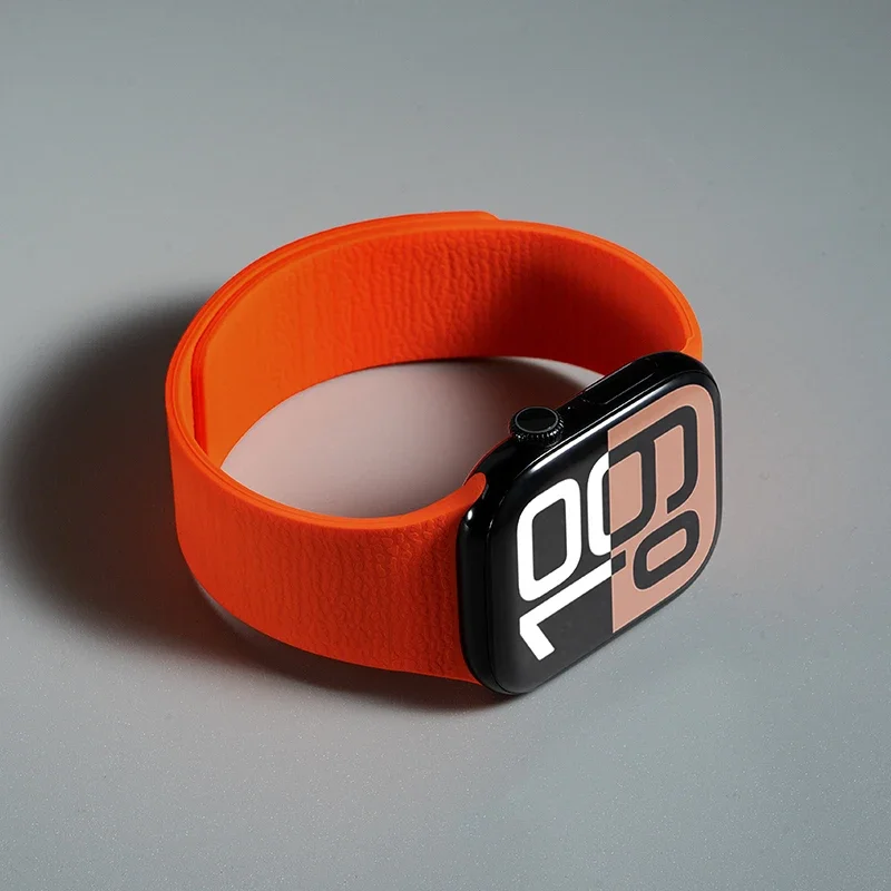 Men's Magnetic Apple Watch Band - Silicone Loop Strap