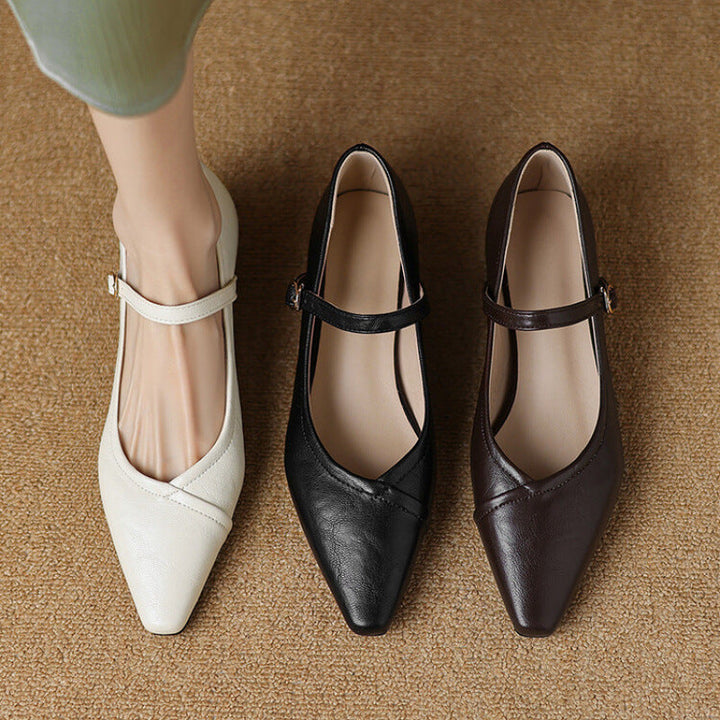 Women's Avery Pointed Toe Mary Jane Flats – Sleek & Comfortable