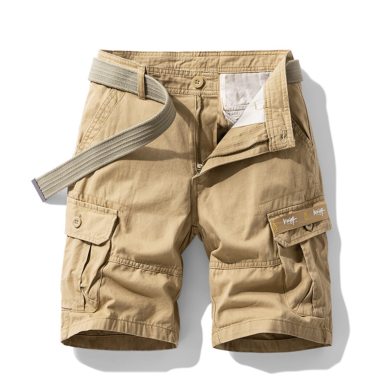 Men's Cotton Canvas Cargo Shorts – Relaxed Belted Fit