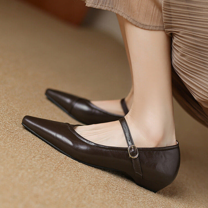Women's Avery Pointed Toe Mary Jane Flats – Sleek & Comfortable