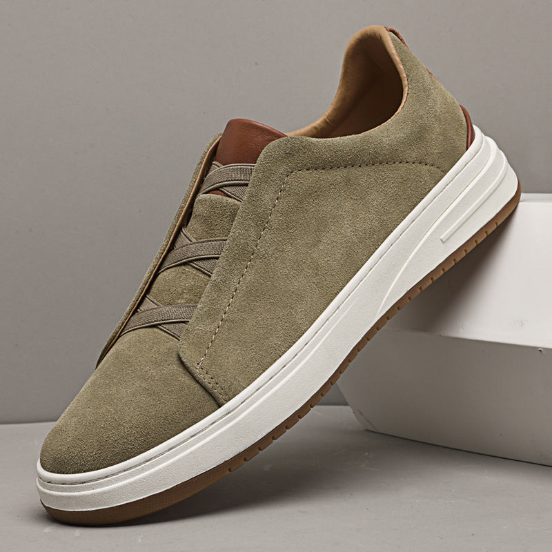Men's Suede Slip-On Sneakers – Cushioned Everyday Trainers