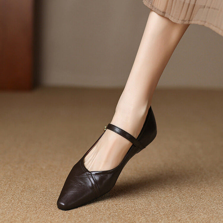 Women's Avery Pointed Toe Mary Jane Flats – Sleek & Comfortable