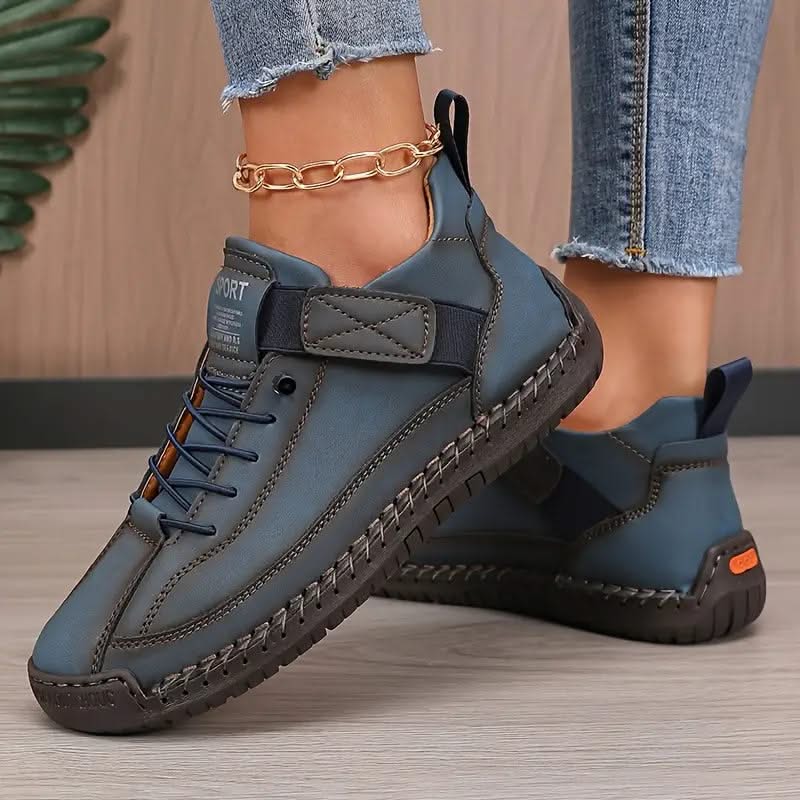 Women's Mia Leather Slip-On Trainers – Lightweight Comfort