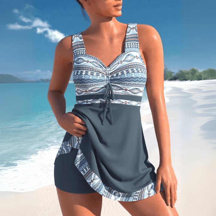 Women's Quick-Dry Printed Tankini Swimwear - Flattering & Fun