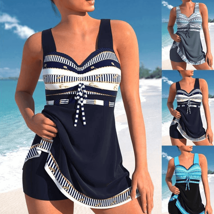 Women's Quick-Dry Printed Tankini Swimwear - Flattering & Fun