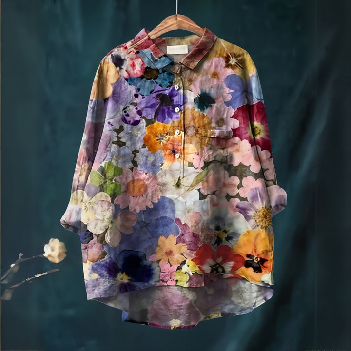 Women's Fiona Floral Blouse - Romantic Everyday Elegance