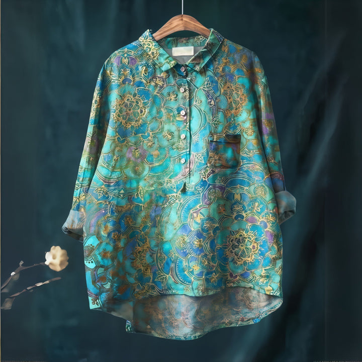 Women's Fiona Floral Blouse - Romantic Everyday Elegance