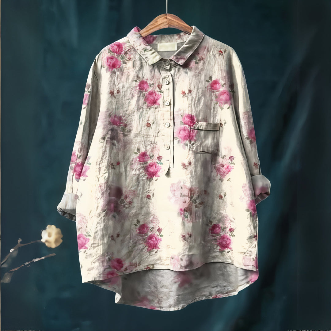 Women's Fiona Floral Blouse - Romantic Everyday Elegance