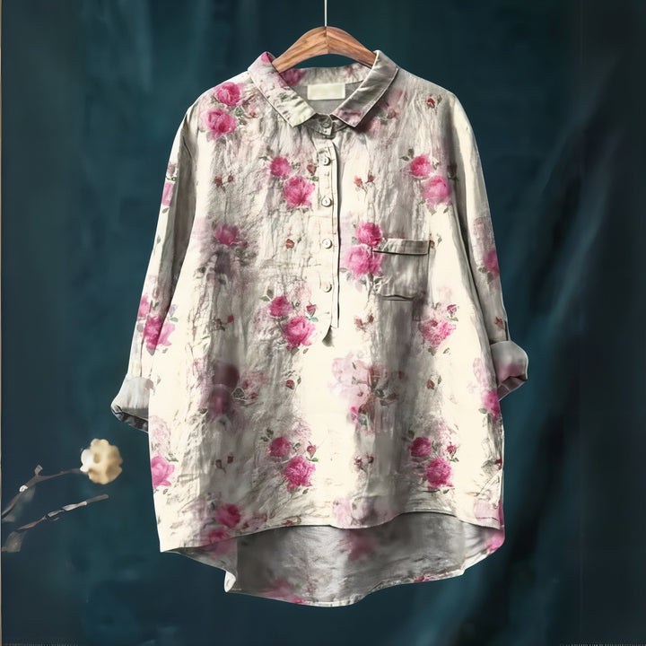 Women's Fiona Floral Blouse - Romantic Everyday Elegance