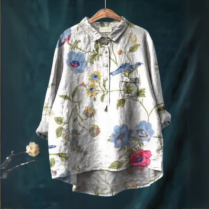 Women's Fiona Floral Blouse - Romantic Everyday Elegance