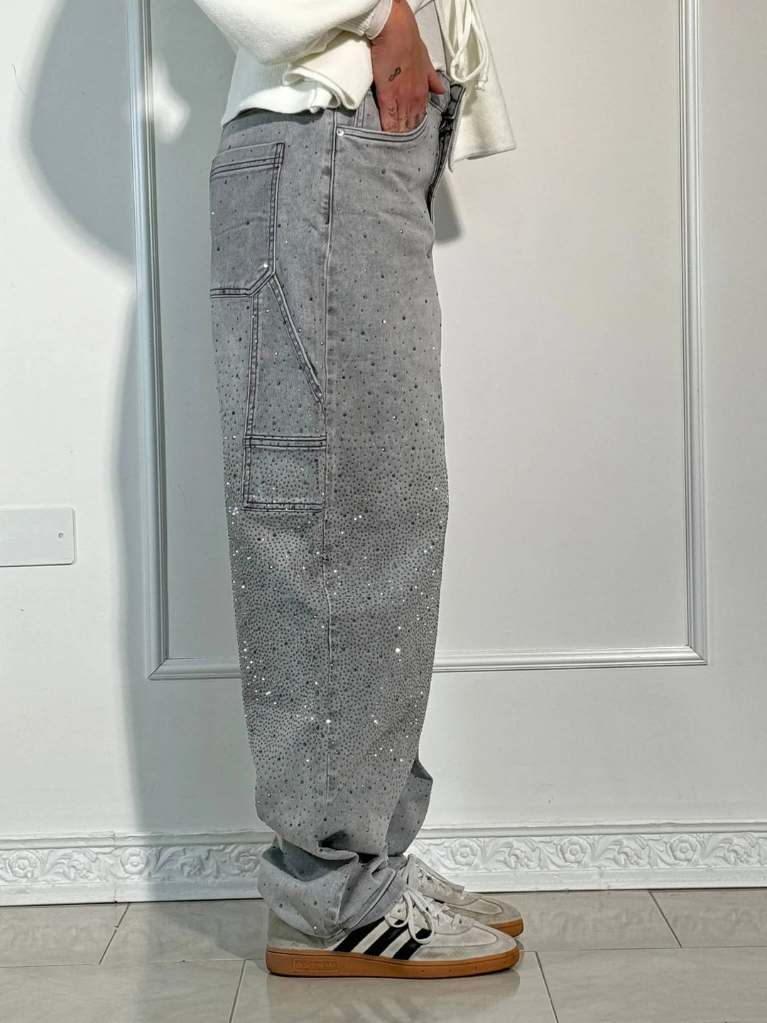 Women's Victoria High-Waist Glitter Jeans - Sparkle with Confidence