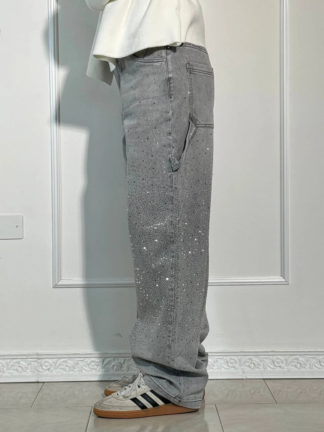 Women's Victoria High-Waist Glitter Jeans - Sparkle with Confidence